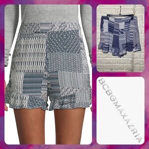 NWT MSRP $138 BCBGMAXAZRIA Printed High-Rise Shorts Women's Size Large